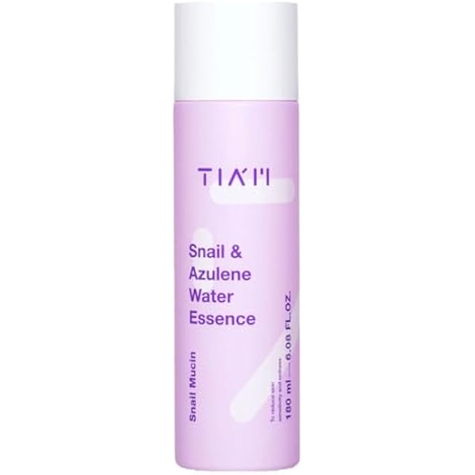 TIA'M SNAIL & AZULENE WATER ESSENCE, SNAIL ESSENCE,SNAIL ESSENCE, HYDRATING TONER FOR FACE WITH SNAIL SECRETION FILTRATE, REPAIR DAMAGED SKIN, SNAIL MUCIN, 6.1 FL OZ - Image 1